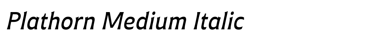 Plathorn Medium Italic image